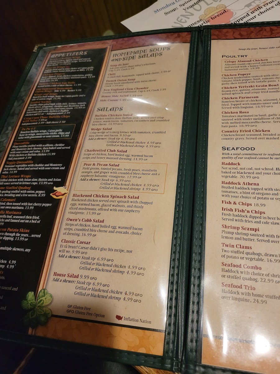 Owen O'Leary's Menu - Image 2